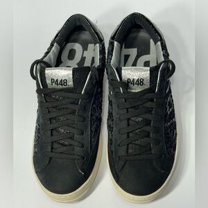 P448 women’s Black and Silver Sneakers